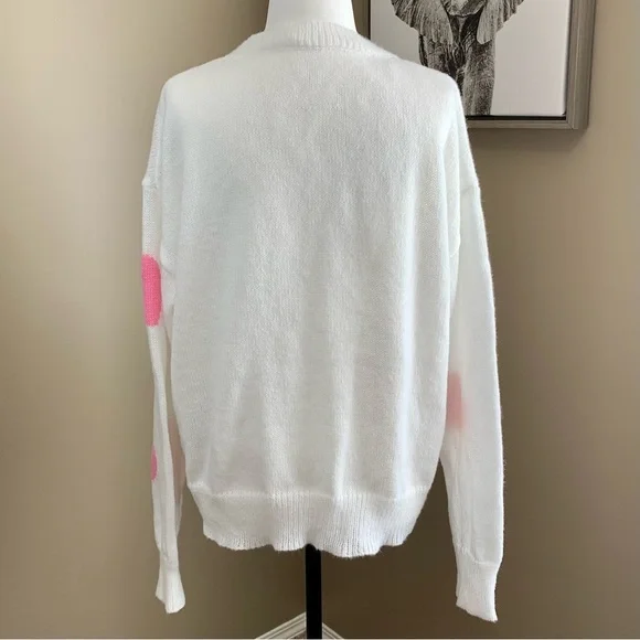 NWOT SHEIN Heart Pattern Pullover Knit Sweater - Picture 5 of 10